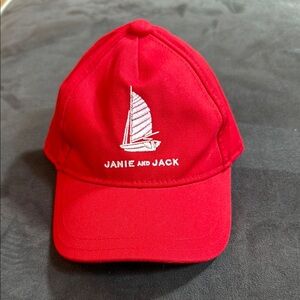 Janie and Jack Size 12-24 Months Embroidered Red Baseball Cap